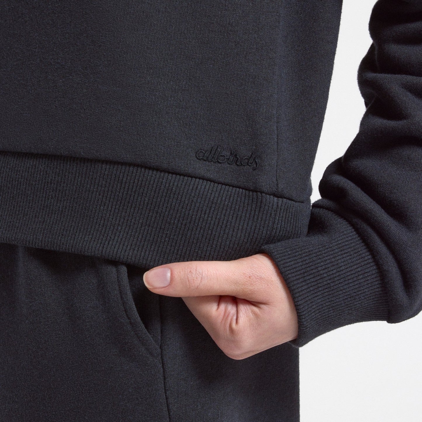 Women's Merino Blend Sweatshirt - True Black
