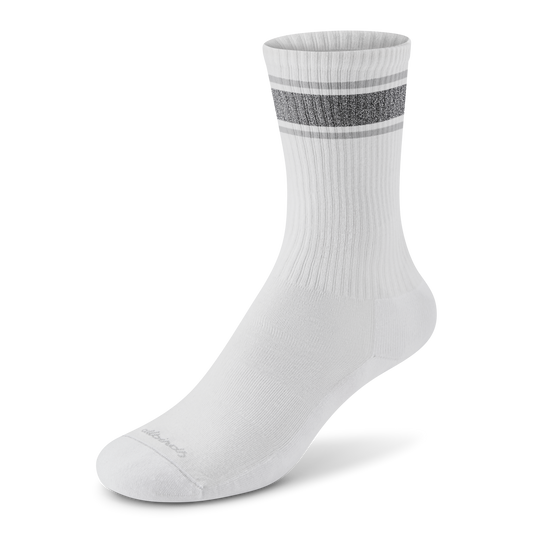 Anytime Crew Sock - Blizzard, Natural Grey Heather (Light Grey Sole)