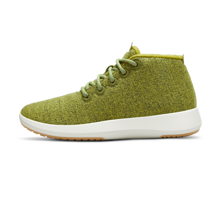 Men's Wool Runner-up Mizzles - Hazy Lime (Natural White Sole)
