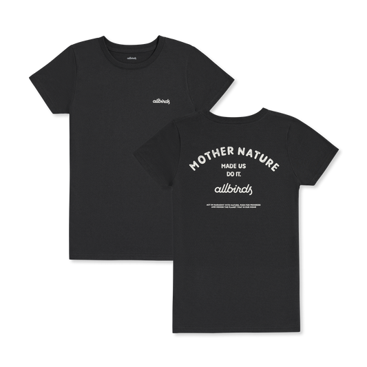 Women's Recycled Tee - Mother Nature - Natural Black
